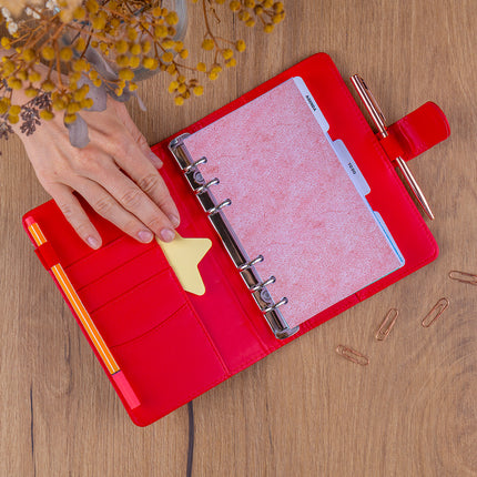 Presco Refill – Week Ringband Planner 2027, Bright Red