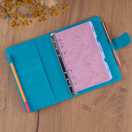 Presco Refill – Week Ringband Planner 2027, Turquoise