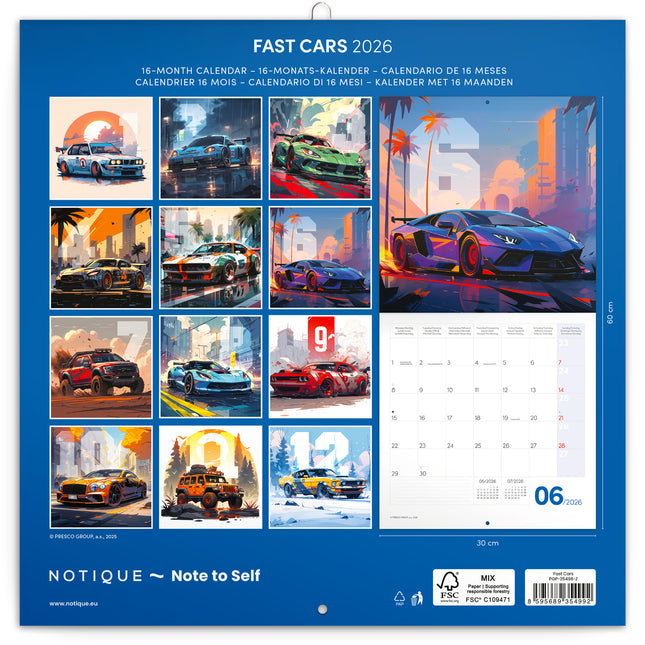 Presco Snelle Auto's Kalender 2026