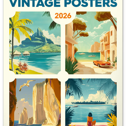 Presco Vintage Posters - Tropisch Paradijs Kalender 2026 Groot