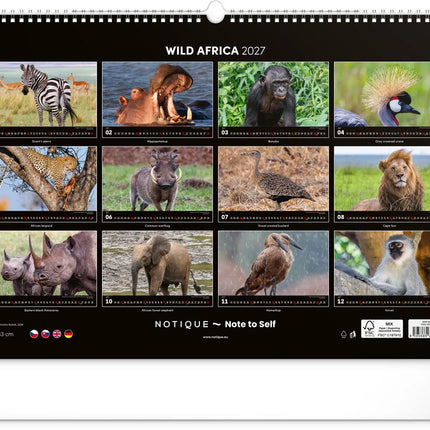 Presco Wild Africa Kalender Groot 2027
