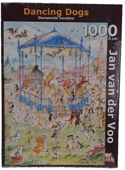 Puzzelman Dansende Honden – Jan van der Voo Puzzel 1000 Stukjes
