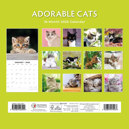Red Robin Adorable Cats Kalender 2026