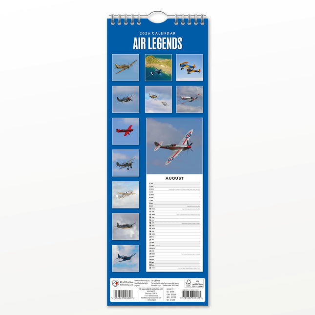 Red Robin Air Legends Slimline Kalender 2026