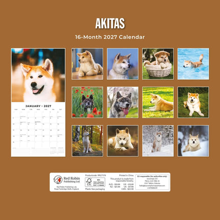 Red Robin Akita Kalender 2027