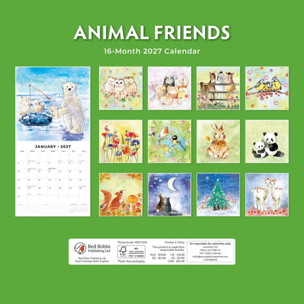 Red Robin Animal Friends Kalender 2027