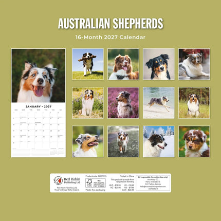 Red Robin Australian Shepherd Kalender 2027
