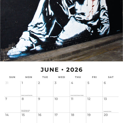 Red Robin Banksy Kalender 2026