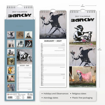 Red Robin Banksy Slimline Kalender 2027