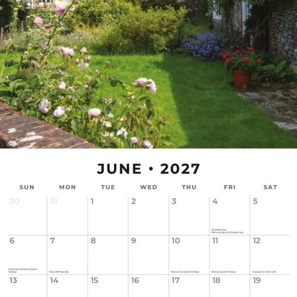 Red Robin Beautiful English Gardens Kalender 2027