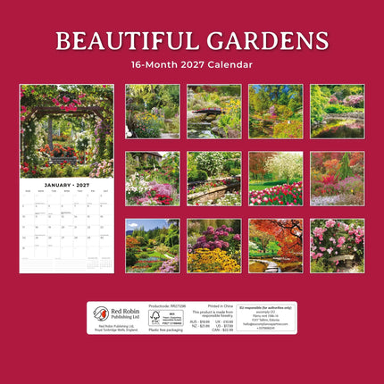 Red Robin Beautiful Gardens Kalender 2027