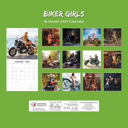 Red Robin Biker Girls Kalender 2027