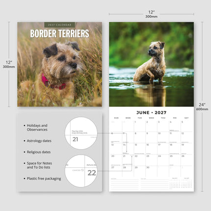 Red Robin Border Terrier Kalender 2027