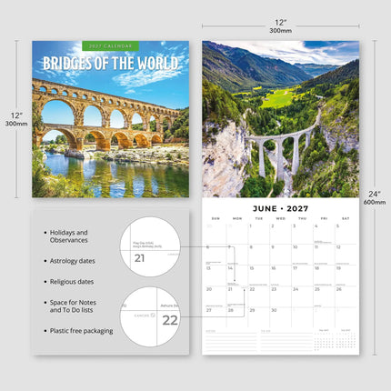 Red Robin Bridges of the World Kalender 2027