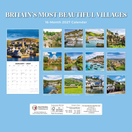 Red Robin Britain's Most Beautiful Villages Kalender 2027