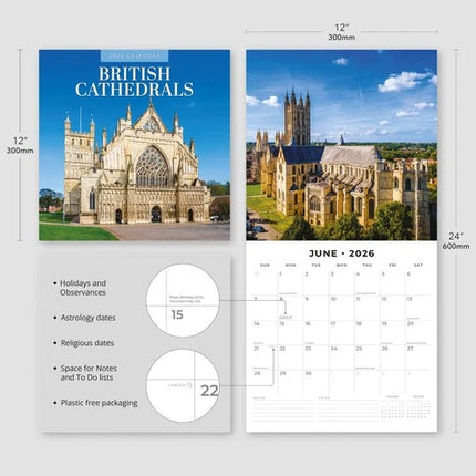 Red Robin British Cathedrals Kalender 2026
