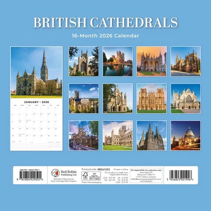 Red Robin British Cathedrals Kalender 2026