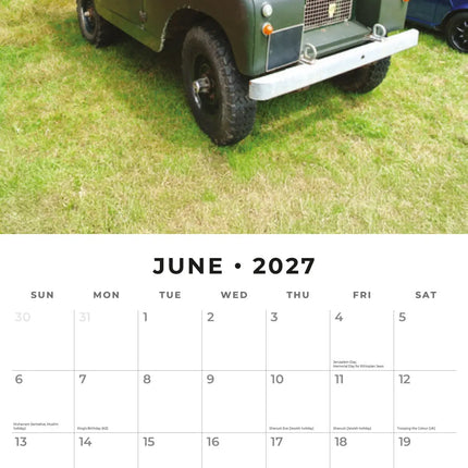 Red Robin British Classics Kalender 2027
