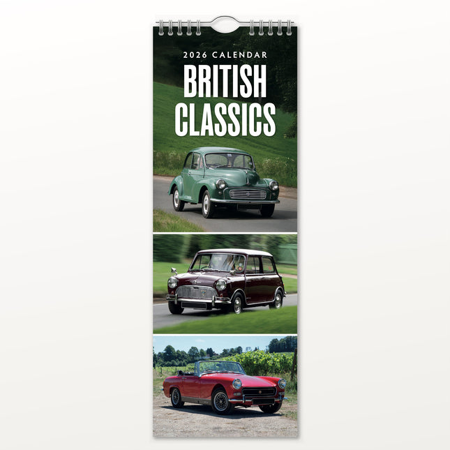 Red Robin British Classics Slimline Kalender 2026