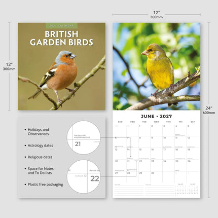 Red Robin British Garden Birds Kalender 2027