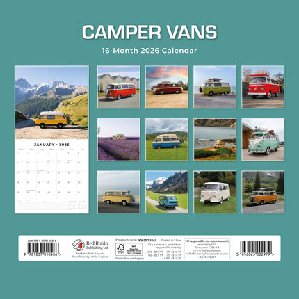 Red Robin Camper Vans Kalender 2026