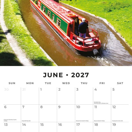 Red Robin Canal Boats Kalender 2027