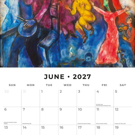Red Robin Chagall Kalender 2027