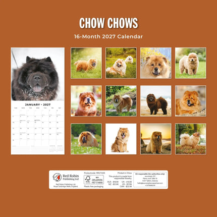 Red Robin Chow Chow Kalender 2027