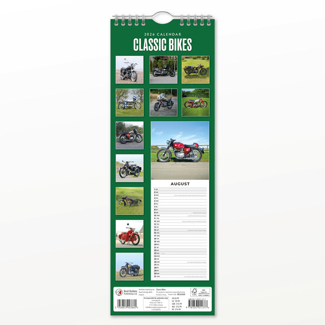 Red Robin Classic Bikes Slimline Kalender 2026
