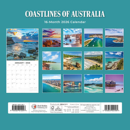 Red Robin Coastlines of Australia Kalender 2026