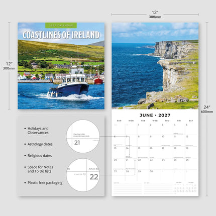 Red Robin Coastlines of Ireland Kalender 2027