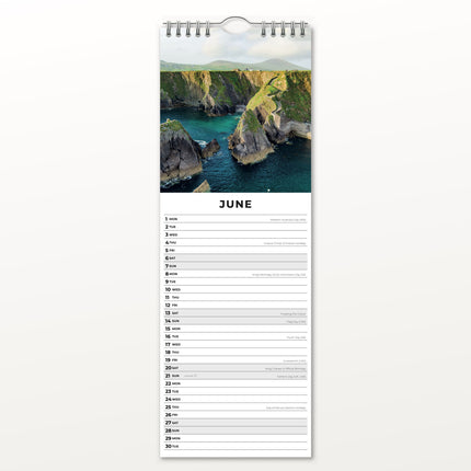 Red Robin Coastlines of Ireland Slimline Kalender 2026