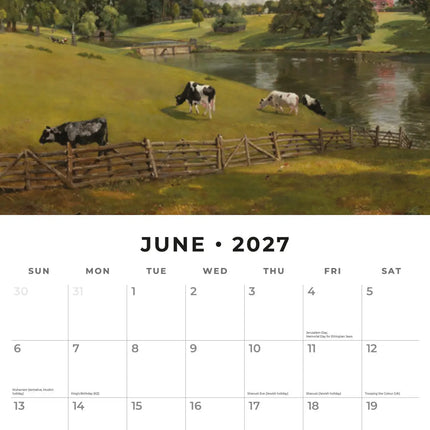 Red Robin Constable Kalender 2027