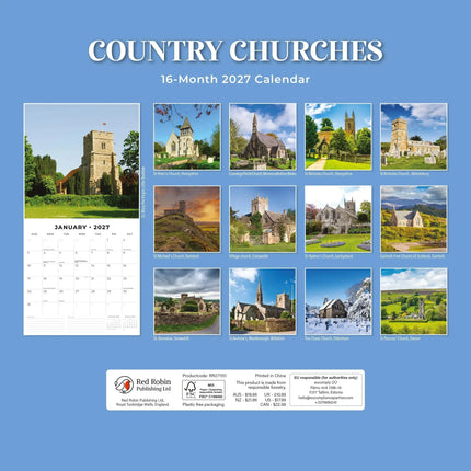 Red Robin Country Churches Kalender 2027