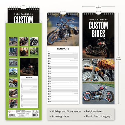 Red Robin Custom Bikes Slimline Kalender 2026