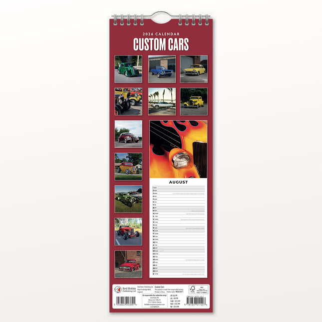 Red Robin Custom Cars Slimline Kalender 2026