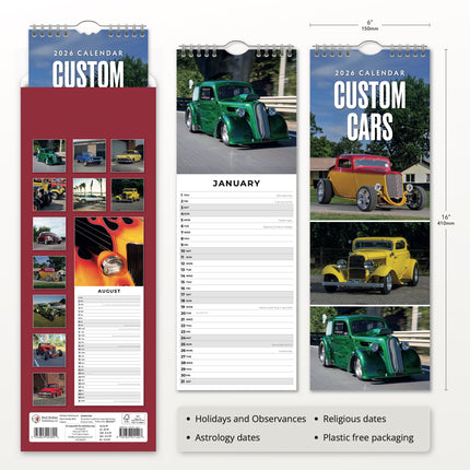 Red Robin Custom Cars Slimline Kalender 2026