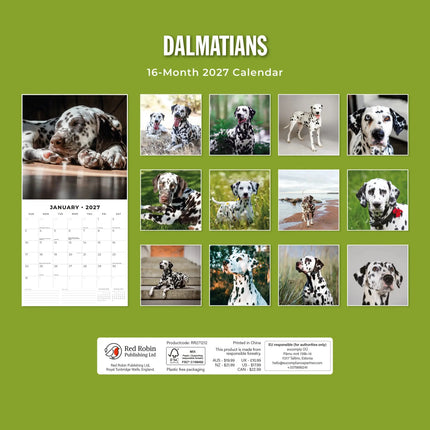 Red Robin Dalmatier Kalender 2027