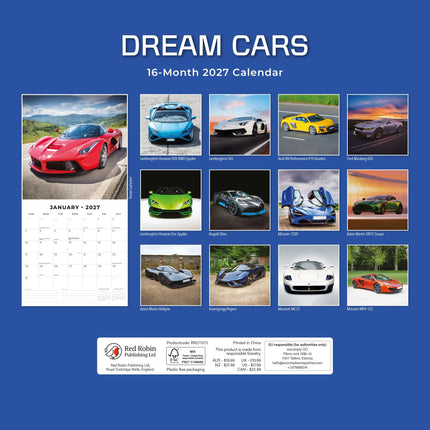Red Robin Dream Cars Kalender 2027