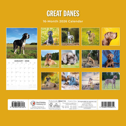Red Robin Duitse Dog Kalender 2026