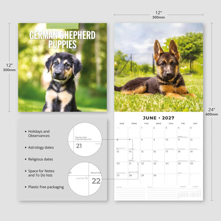 Red Robin Duitse Herder Puppies Kalender 2027