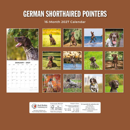 Red Robin Duitse Staande Kalender 2027