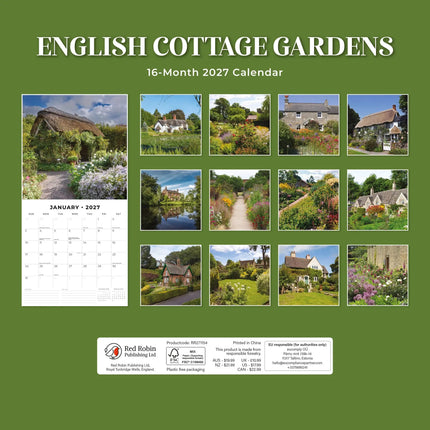 Red Robin English Cottage Gardens Kalender 2027