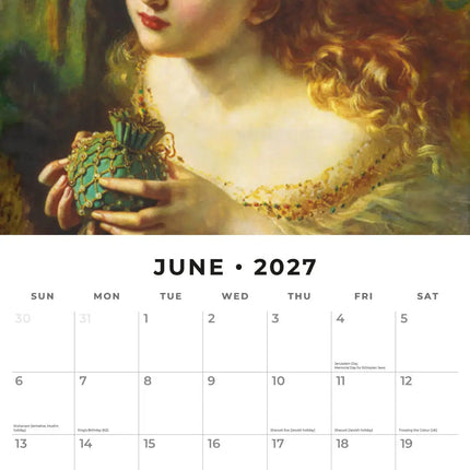 Red Robin Fairies Kalender 2027