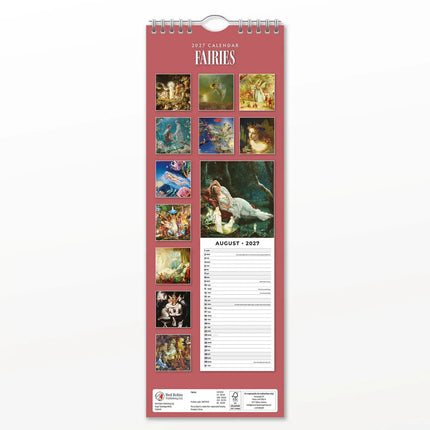 Red Robin Fairies Slimline Kalender 2027
