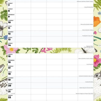 Red Robin Family Organiser Nature 2027