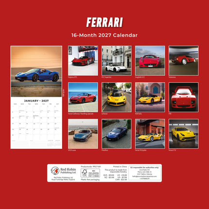 Red Robin Ferrari Kalender 2027