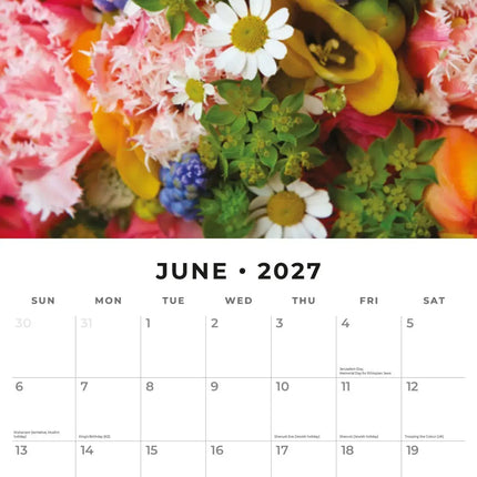 Red Robin Floral Bouquet Kalender 2027