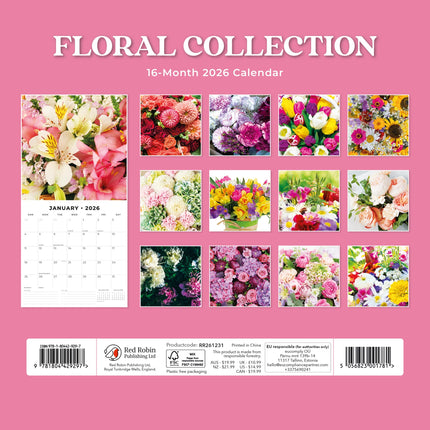 Red Robin Floral Collection Kalender 2026