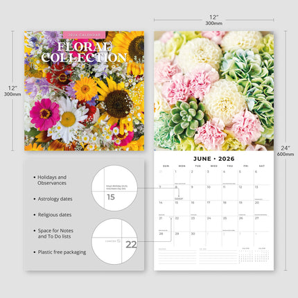 Red Robin Floral Collection Kalender 2026